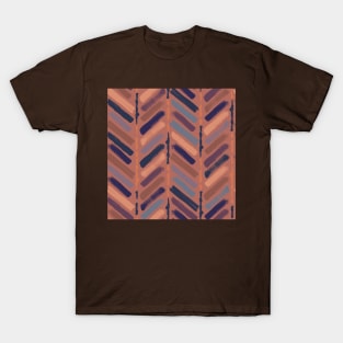 Brushstroke Herringbone-Sunset T-Shirt